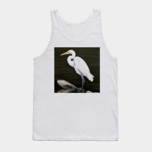 Great White Egret Painting Tank Top